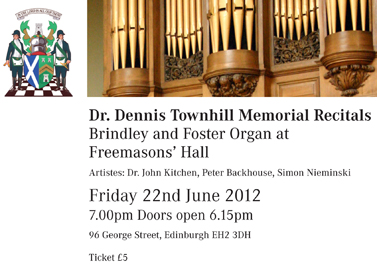 Dennis Townhill Memorial Recital Ticket